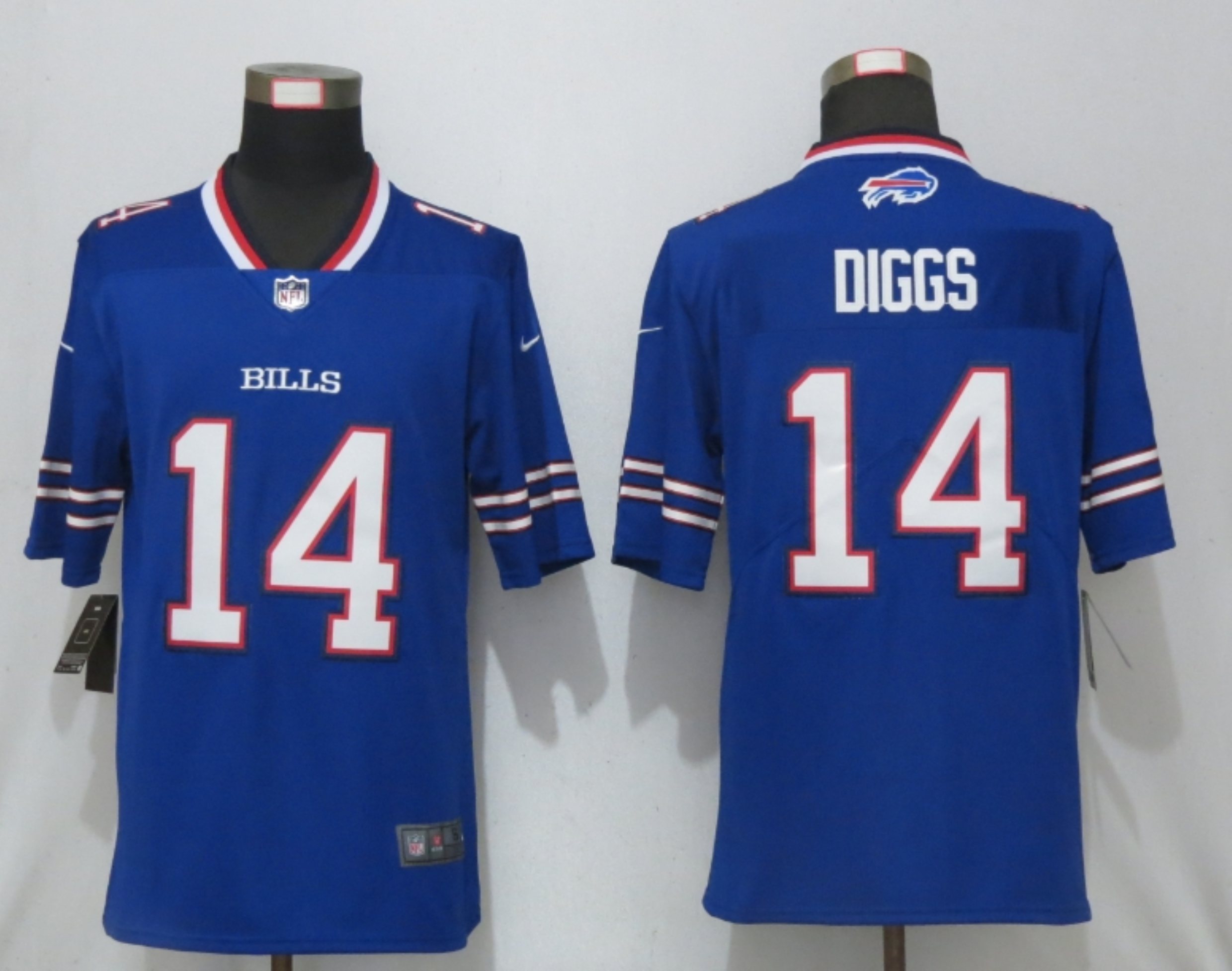 Men New Nike Buffalo Bills #14 Diggs Blue 2020 Vapor Untouchable Limited Playe